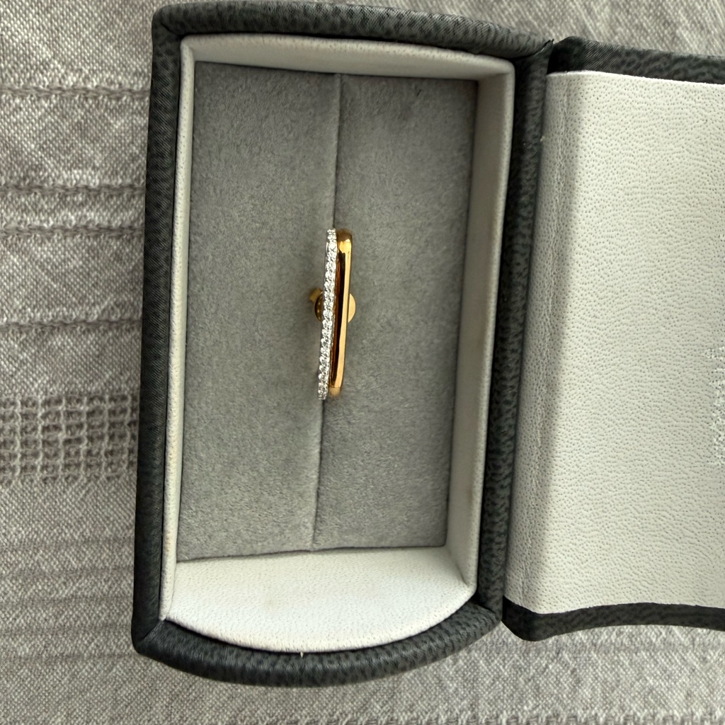 Goop Gold Ear Cuff With Pave Diamonds